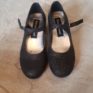 Black shiney kids heeled shoes size 13